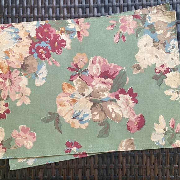 Ralph Lauren set it 2 floral placements nwot - Picture 2 of 8